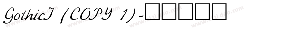 GothicI (COPY 1)字体转换